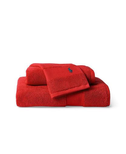 Polo Ralph Lauren Polo Player Cotton Bath Towel, 58" x 30" - Ralph Lauren Red