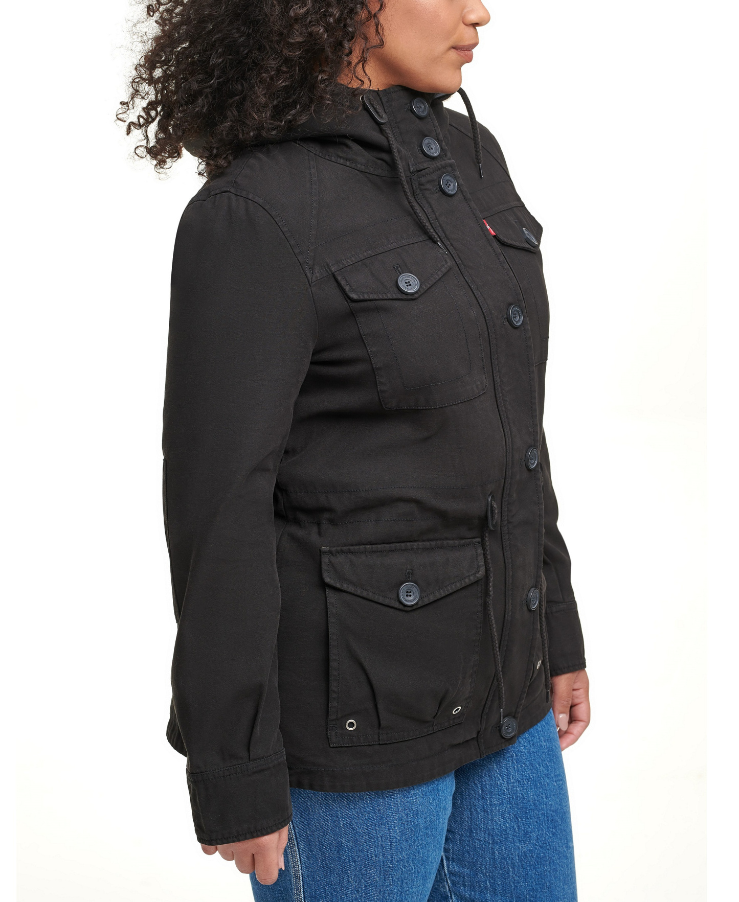 Levi's Women's Hooded Military Jacket - Black