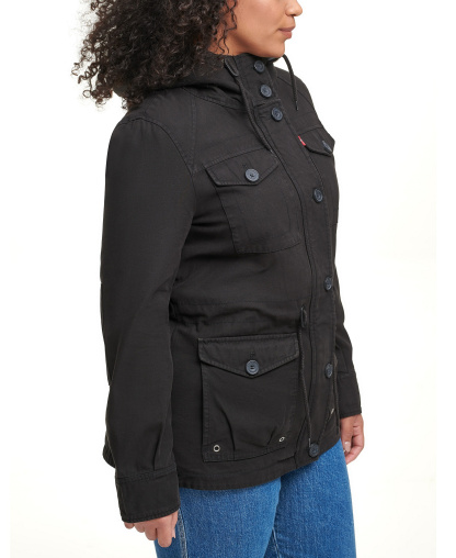 Levi's Women's Hooded Military Jacket - Black