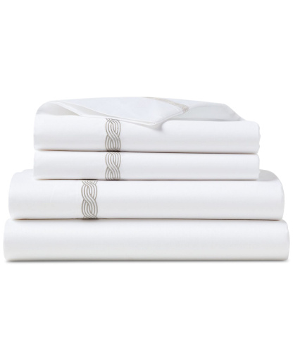 Lauren Ralph Lauren Spencer Cable Embroidery 4-Pc. Sheet Set, Queen - Grey