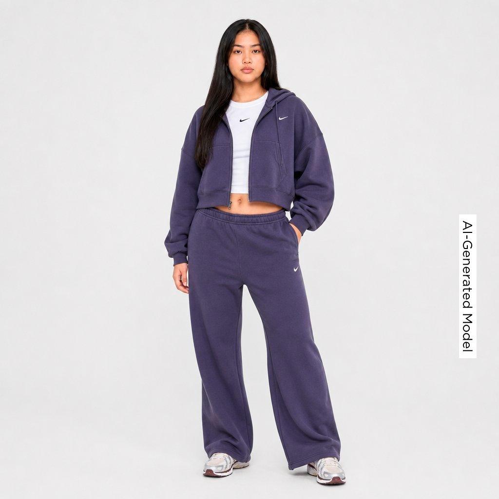 Women's Nithtke Studio Fleece Medium-Weight Wide-Leg Pants - Gridiron/Sail