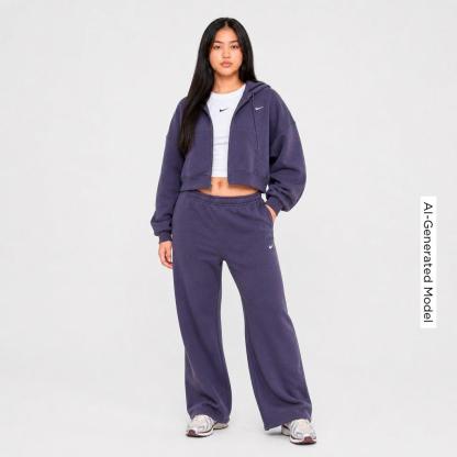 Women's Nithtke Studio Fleece Medium-Weight Wide-Leg Pants - Gridiron/Sail