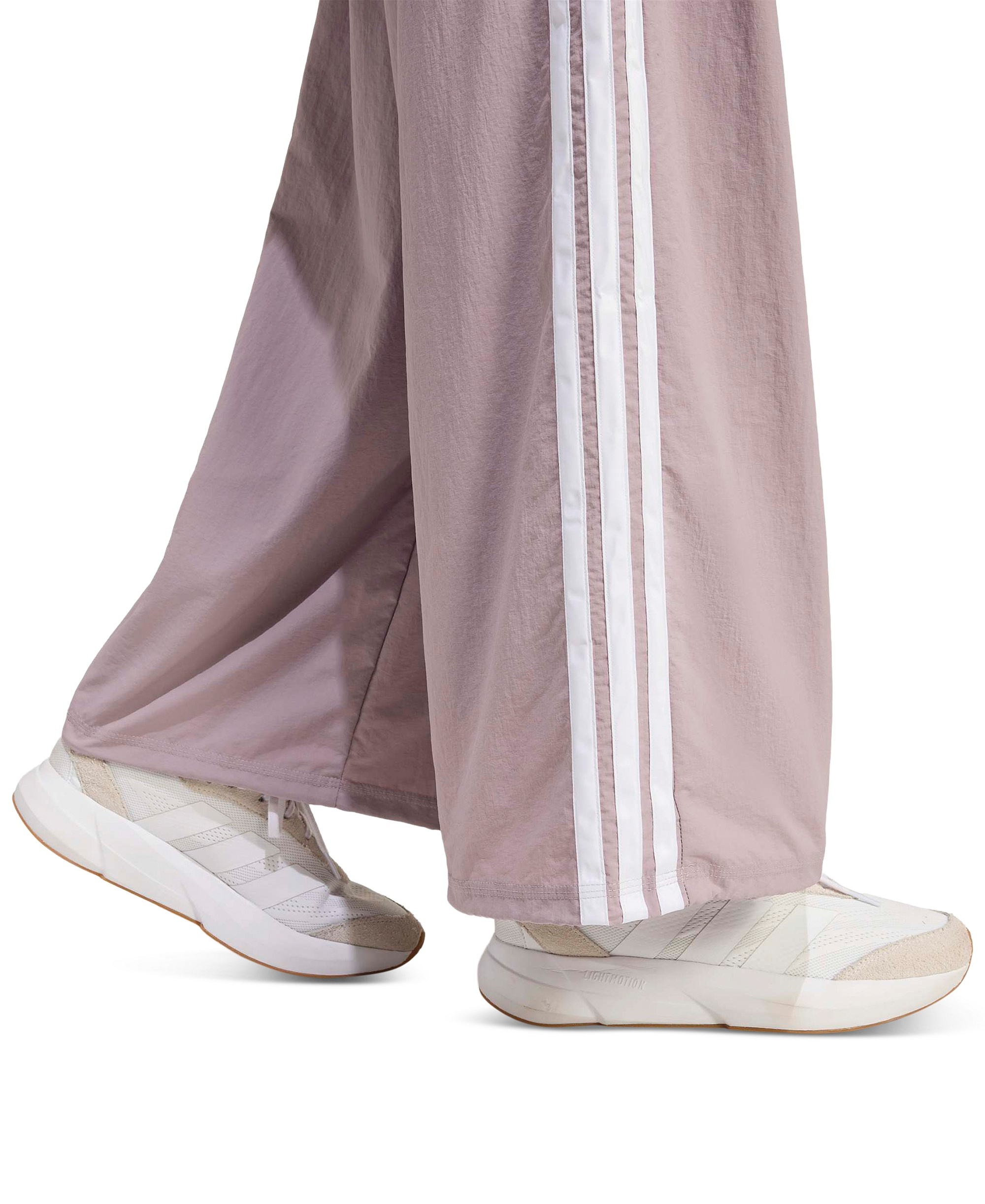 adidas Women's Three Stripe Parachute Pants - Light/Pastel Purple