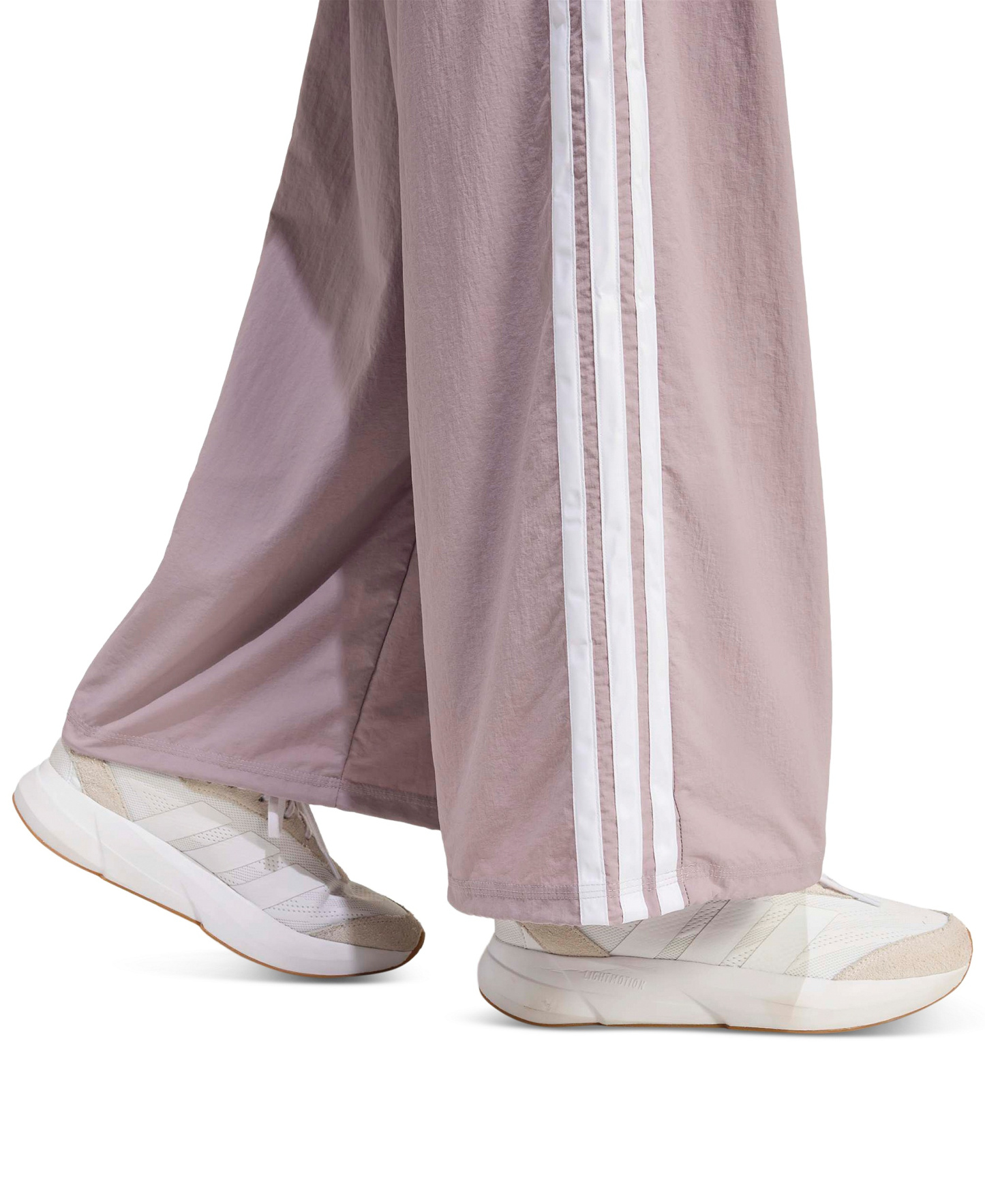 adidas Women's Three Stripe Parachute Pants - Light/Pastel Purple