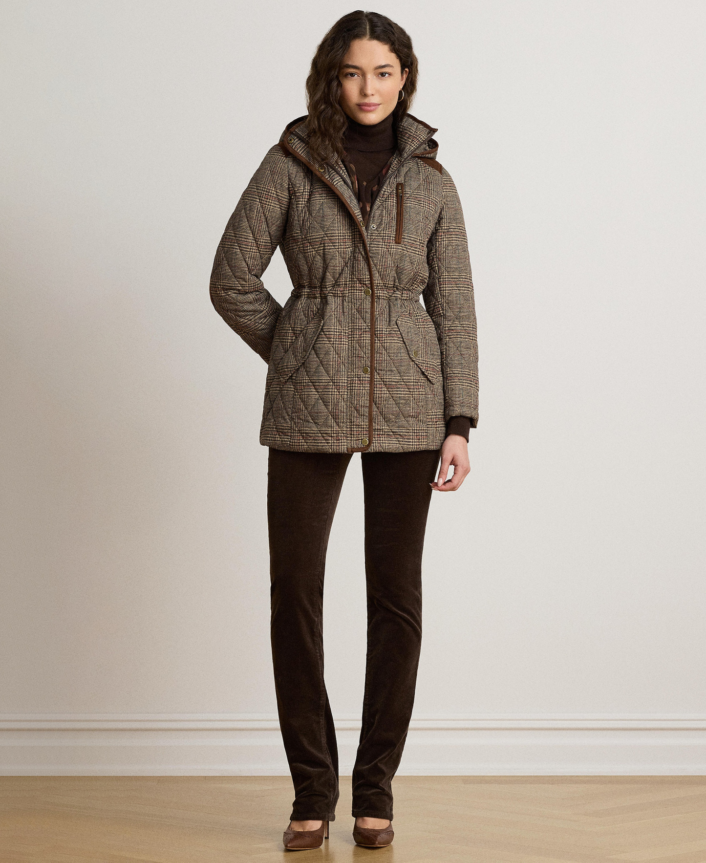 Lauren Ralph Lauren Women's Hooded Anorak Quilted Coat, Created for Macy's - Heritage Plaid