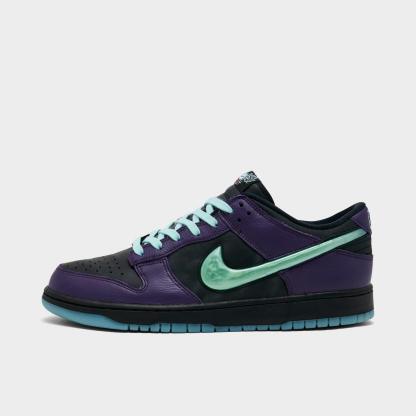 Men's Nike Dunk Low Retro Limited Casual Shoes - Black/Grand Purple/Artisan Teal