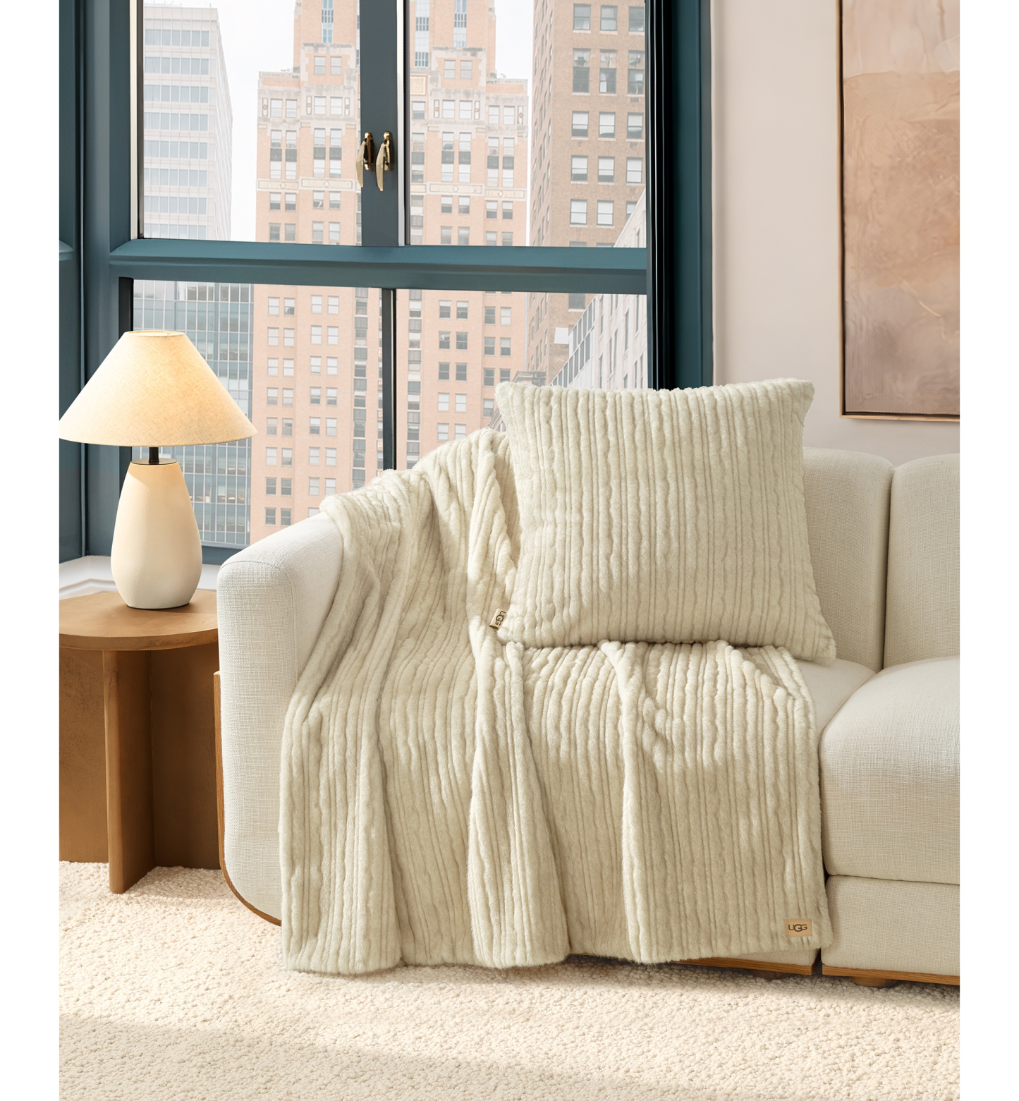 UGG® Jennis Throw, 50" x 70" - Mustard Seed