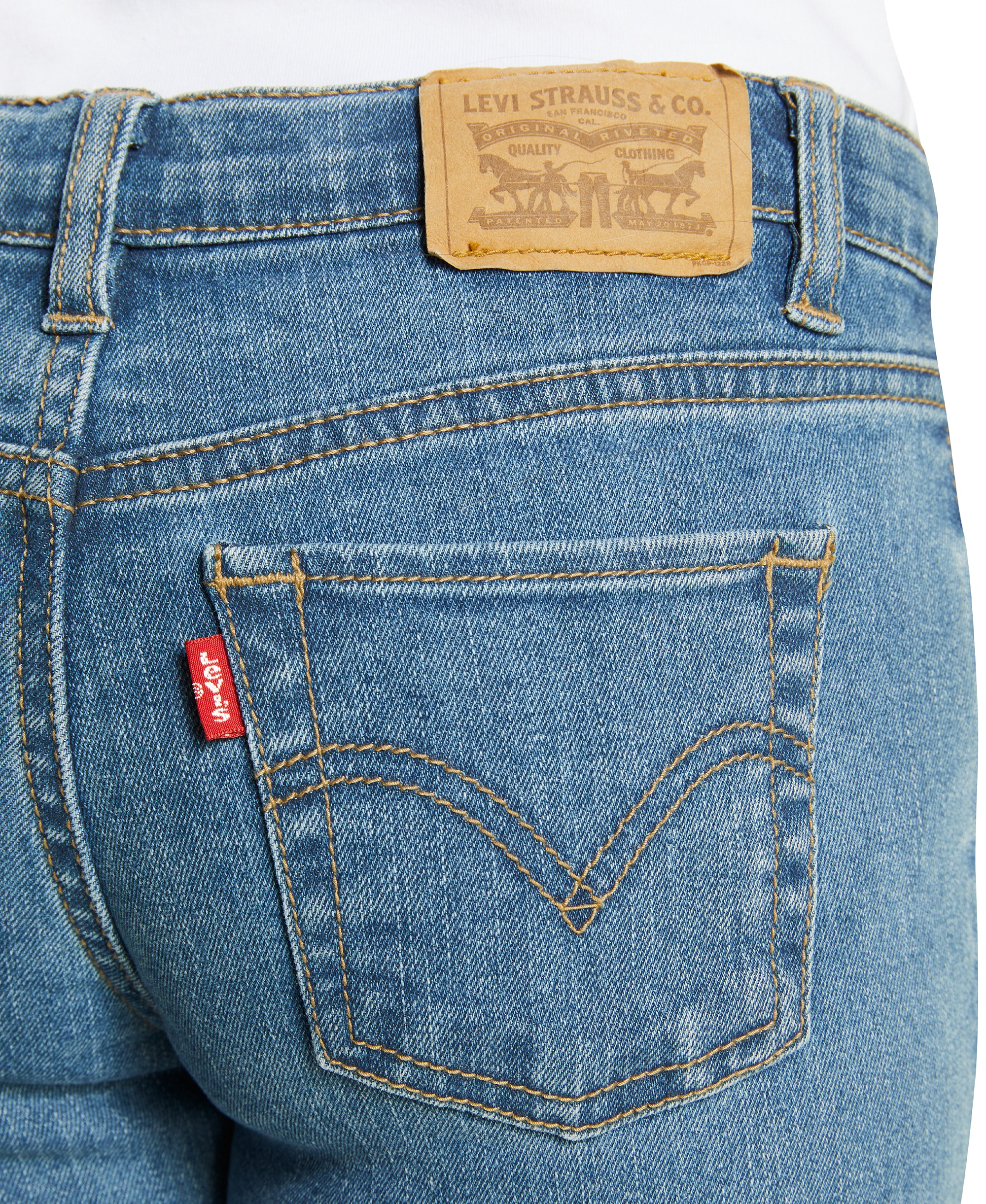 Levi's Girls' 7-16 Mid-Rise Classic Bootcut Denim Jeans - Light Blue