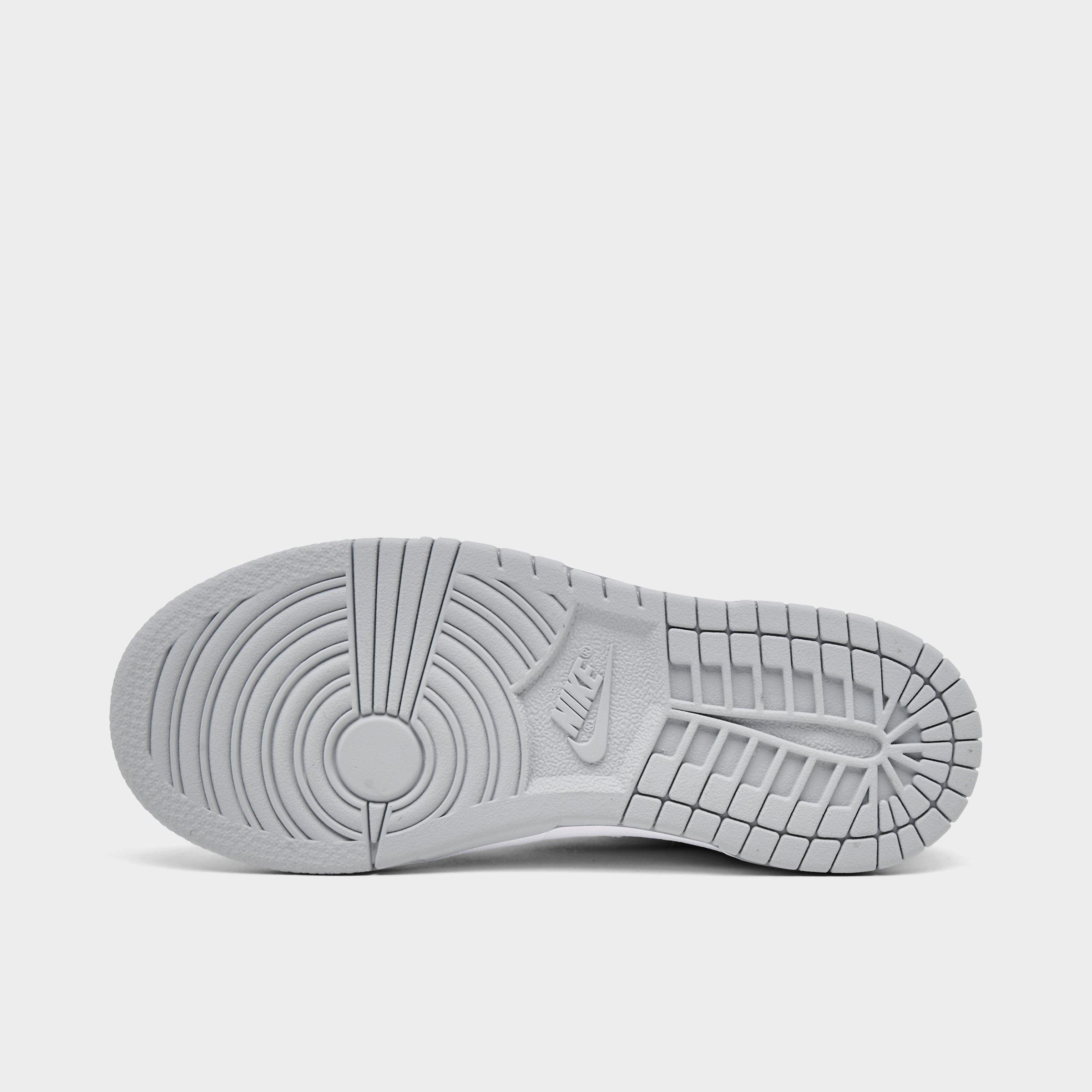 Little Kids' Nithtke Dunk Low Casual Shoes - Part 1 - White/Light Smoke Grey/White - Bottom view