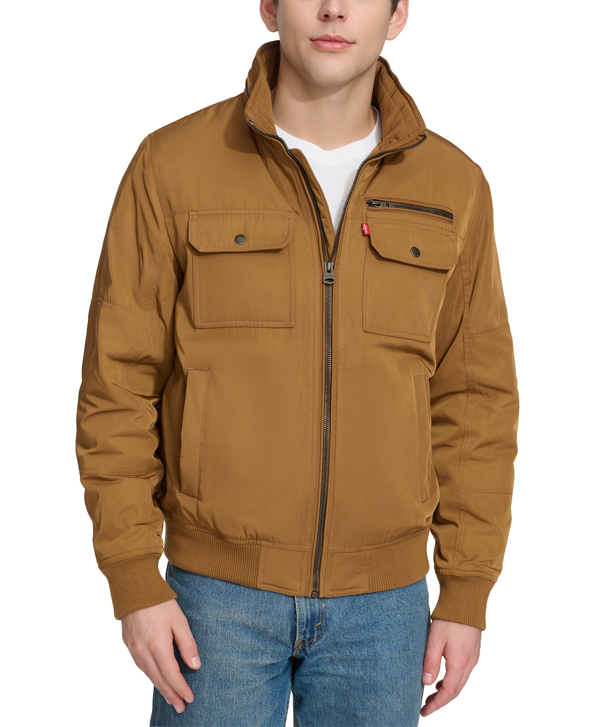 Levi's Men's Twill Stand-Collar Jacket - Brown