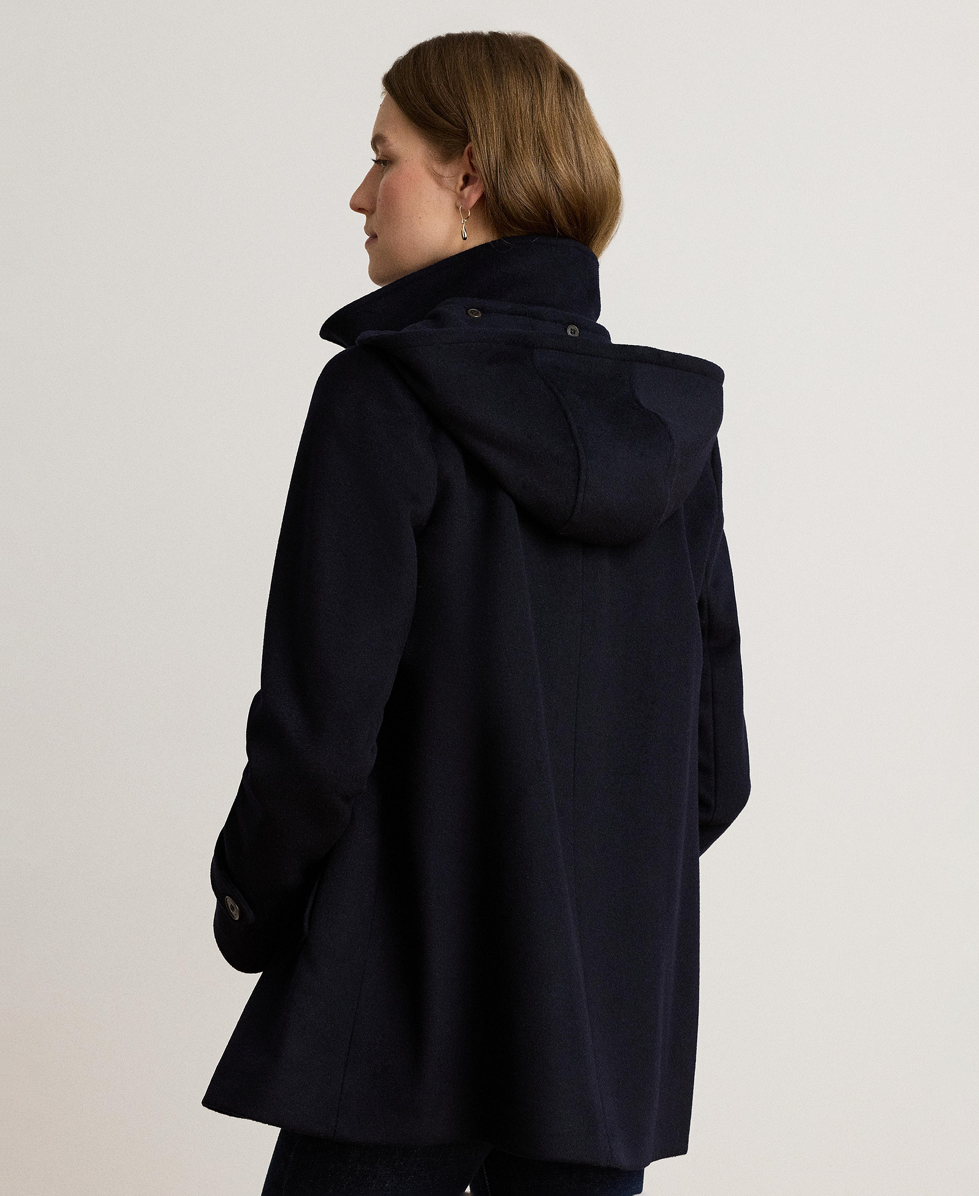 Lauren Ralph Lauren Women's Icon Hooded A-Line Coat, Created for Macy's - Dark Navy