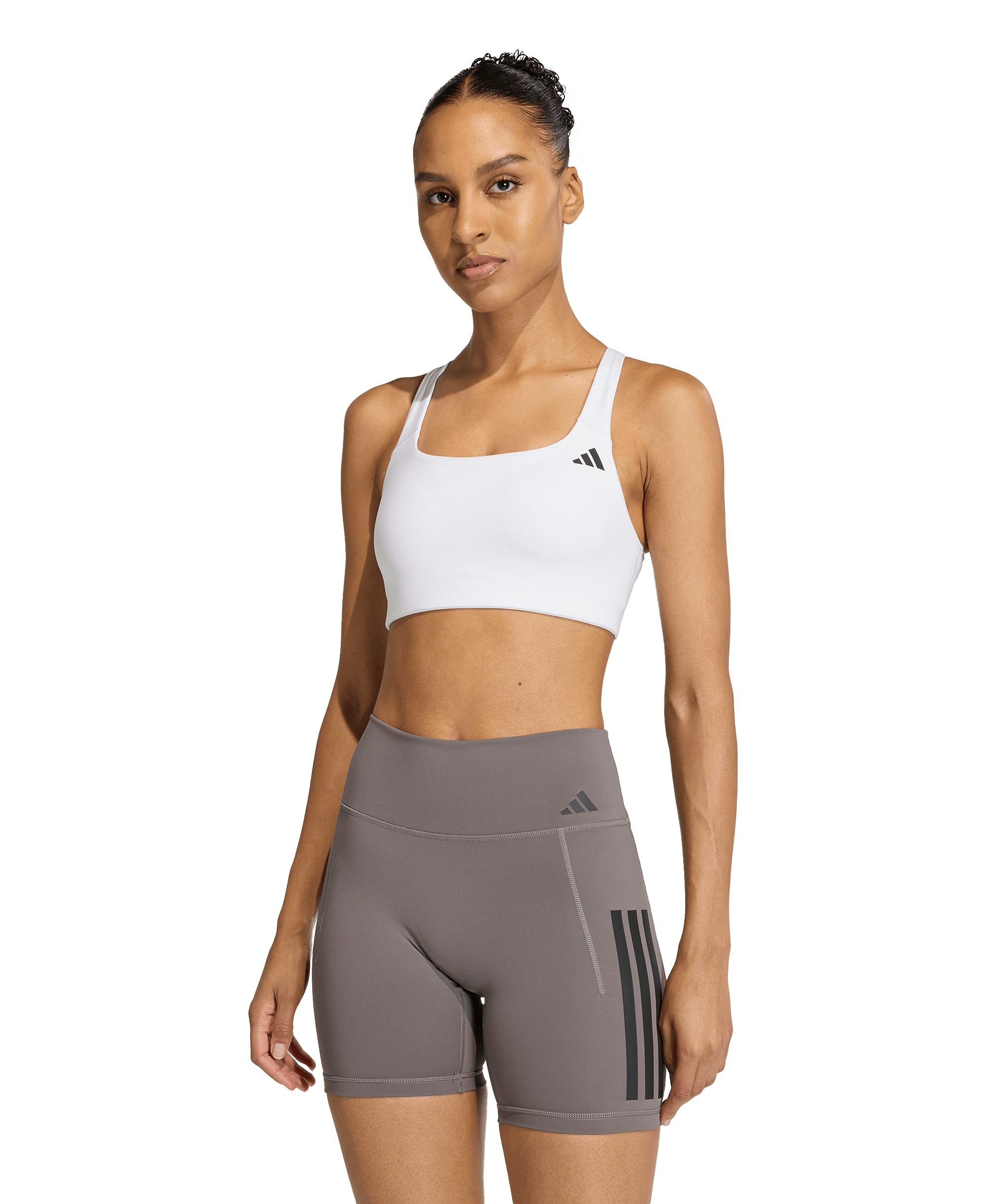 adidas Women's Workout Square Neck Support Bra - White