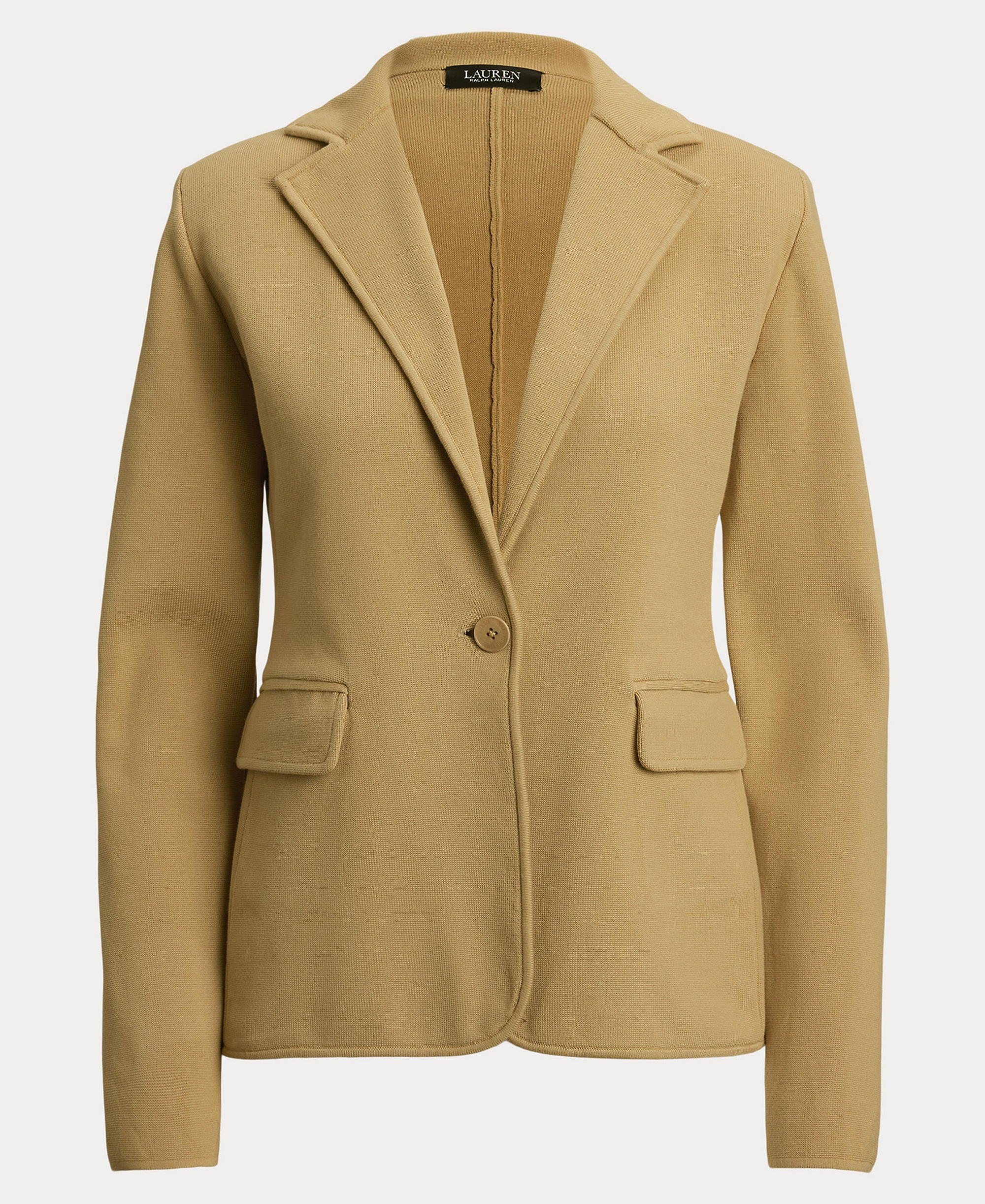 Lauren Ralph Lauren Women's Cotton-Blend Sweater Blazer - Tan