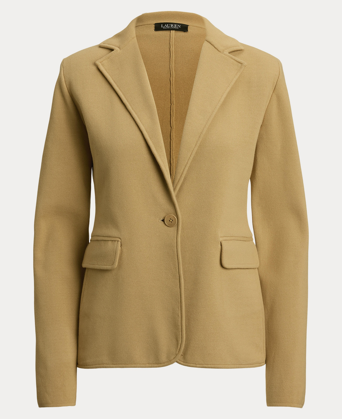 Lauren Ralph Lauren Women's Cotton-Blend Sweater Blazer - Tan