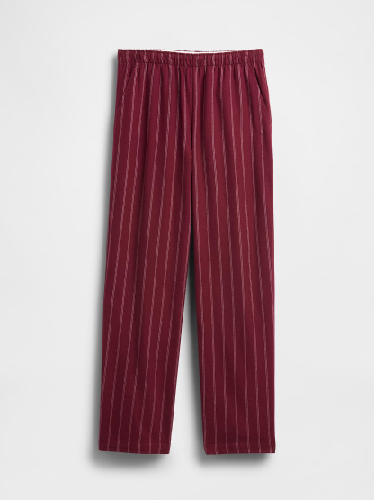 Adult Softest Flannel PJ Pants - Purple burgundy stripe