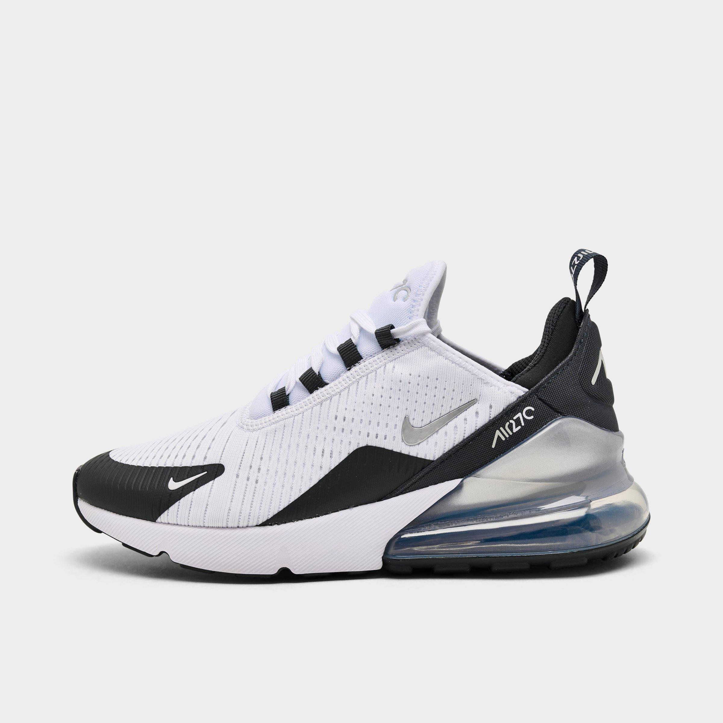 Women's Nithtke Air Max 270 Casual Shoes - Part 1 - White/Seaweed/Metallic Silver - Left shoe facing left. Outside of the shoe.