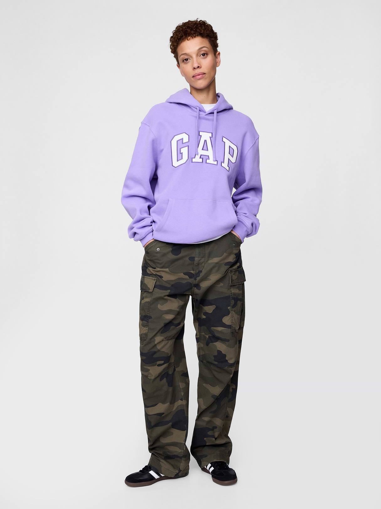 Adult VintageSoft Arch Logo Hoodie - Wisteria blossom