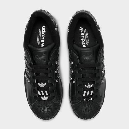 Men's adidas Originals Superstar II Casual Shoes - Part 1 - Core Black/Core Black/Silver Metallic - Top view