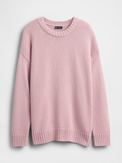 100% Cotton Oversized Sweater - Primitive pink