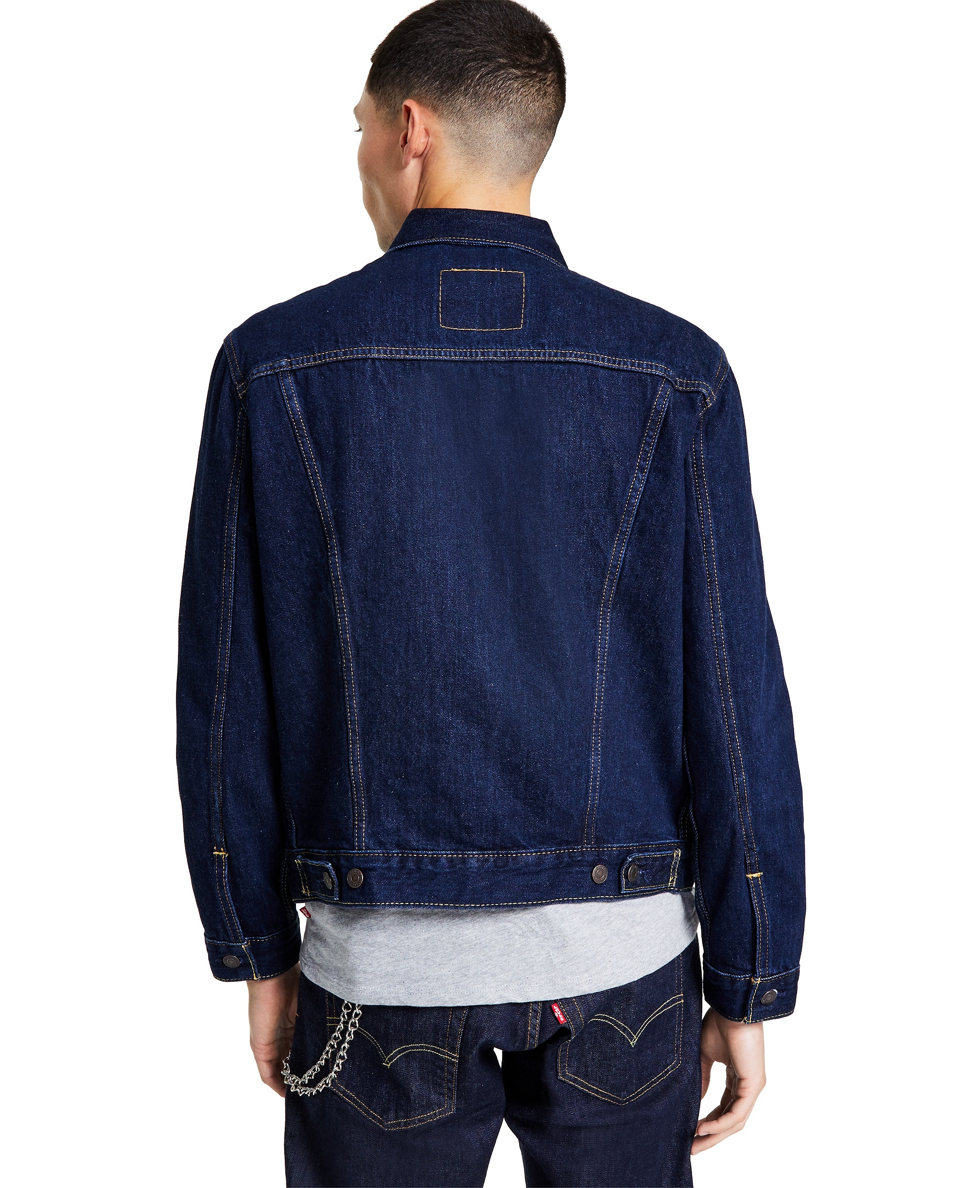 Levi's Men's Regular-Fit Non-Stretch Denim Trucker Jacket - Rinse