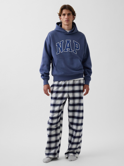 Adult Softest Flannel PJ Pants - Navy plaid