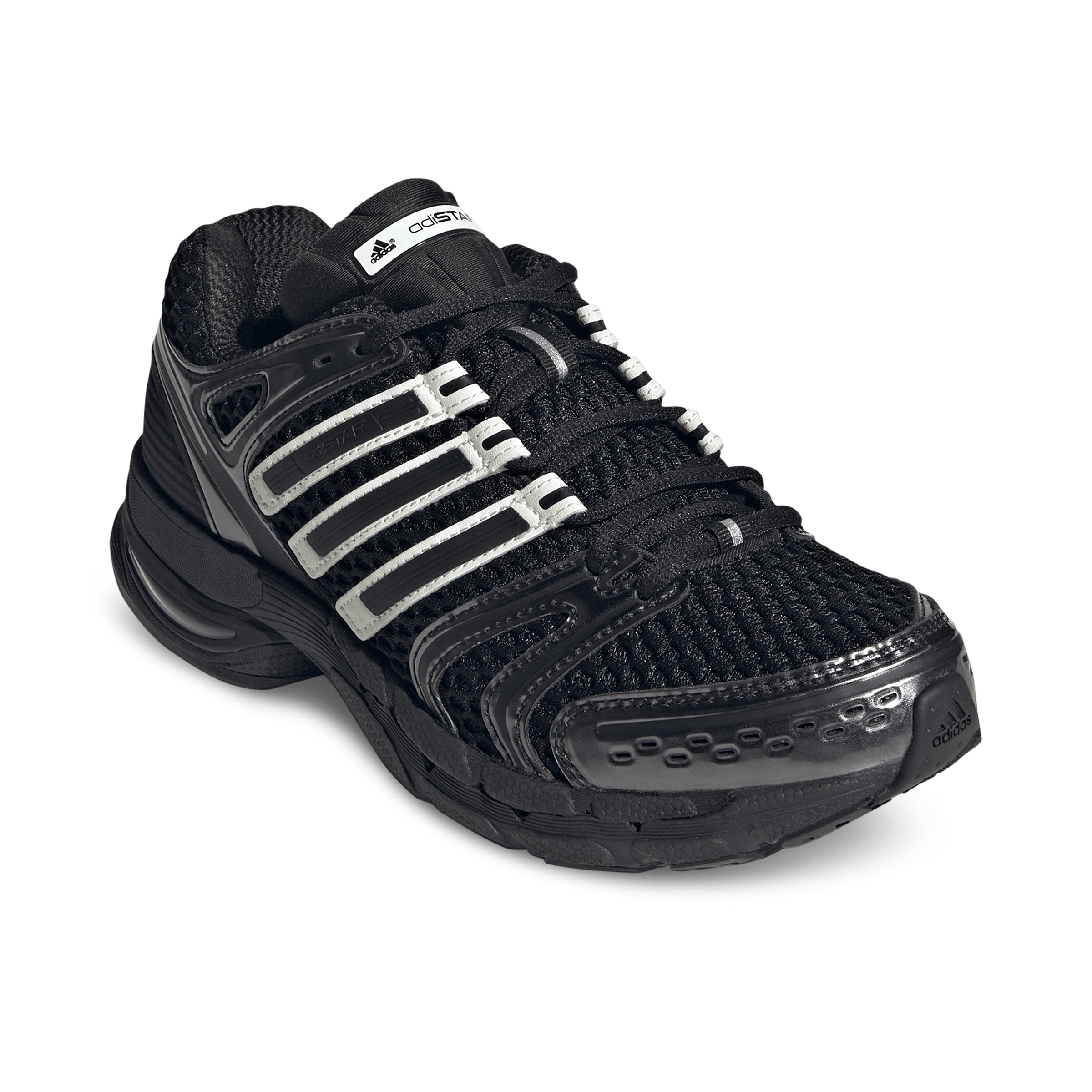Women's adidas Adistar Control 5 Pony Print Casual Shoes - Part 1 - Core Black/Off White/Core Black - Both shoes facing left
