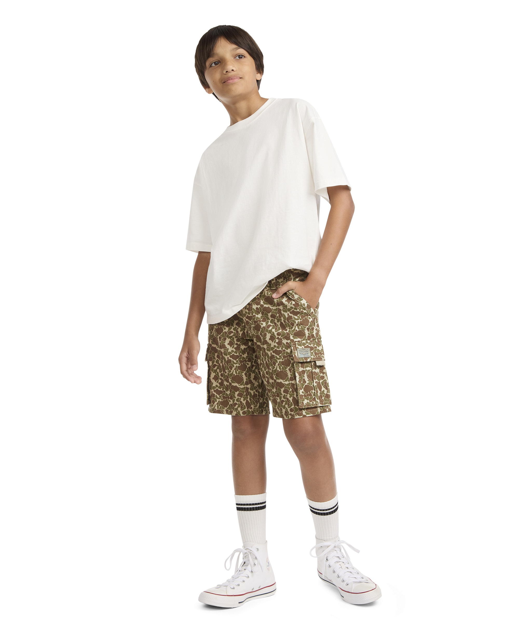 Levi's Boys' 8-20 Traditional Cargo Shorts - Harvest Gold Camo