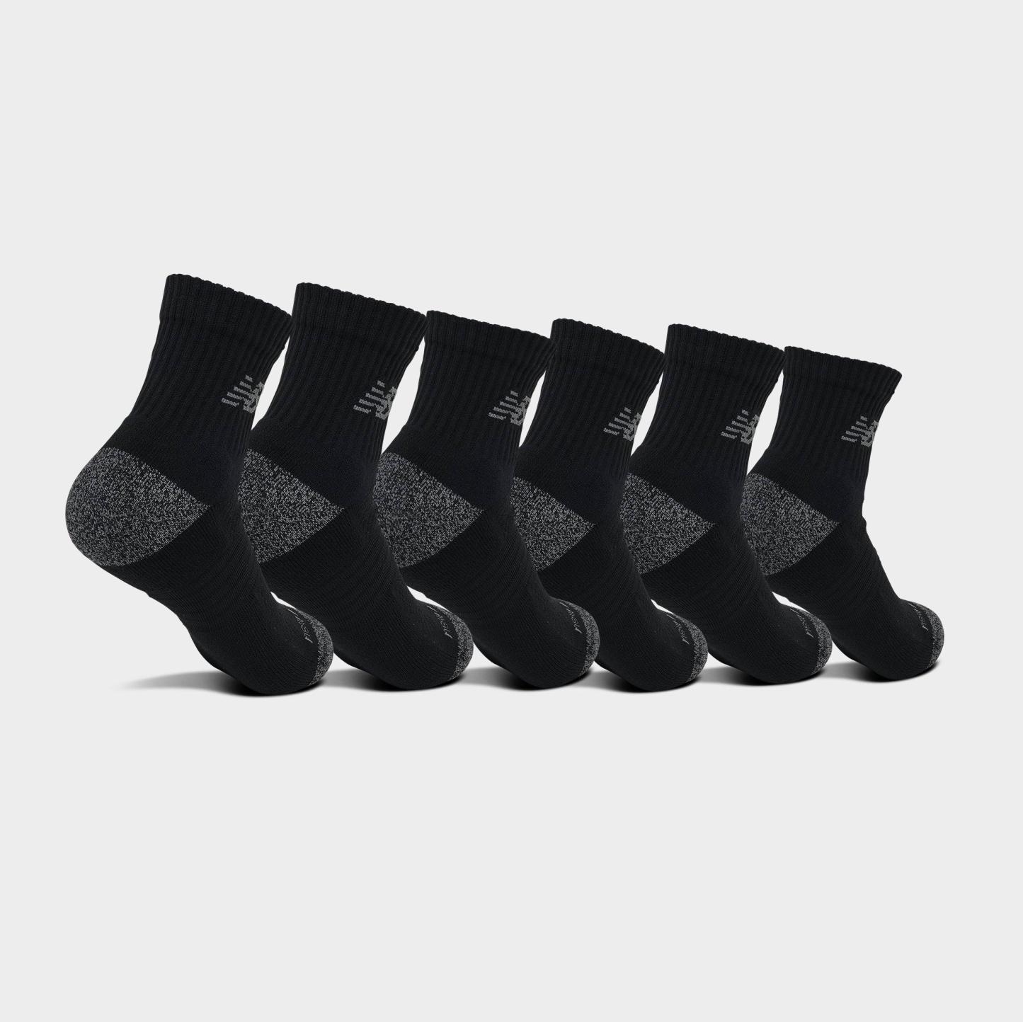 New Balance Active Quarter Socks (6-Pack) - Core Black - view 2