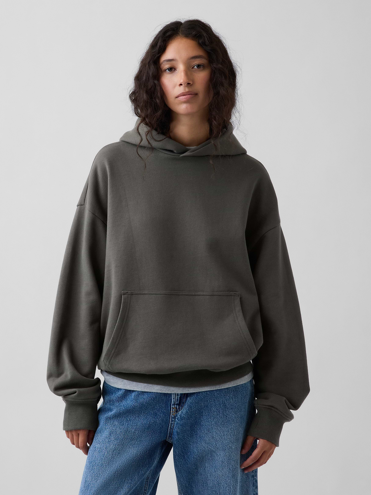 Adult Heavyweight Oversized Hoodie - Bamboo green