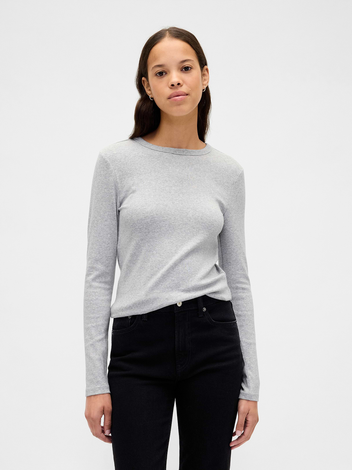 Modern Crewneck T-Shirt - Light heather grey
