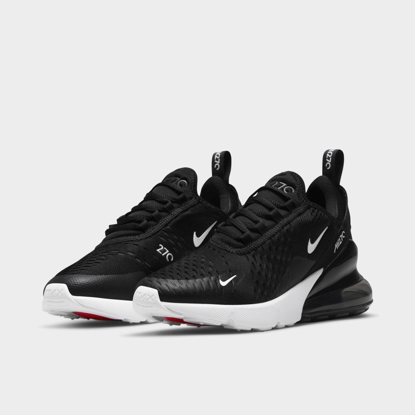 Big Kids' Nithtke Air Max 270 Casual Shoes - Black/Anthracite/White - Both shoes facing left