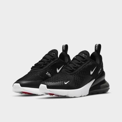 Big Kids' Nithtke Air Max 270 Casual Shoes - Black/Anthracite/White - Both shoes facing left