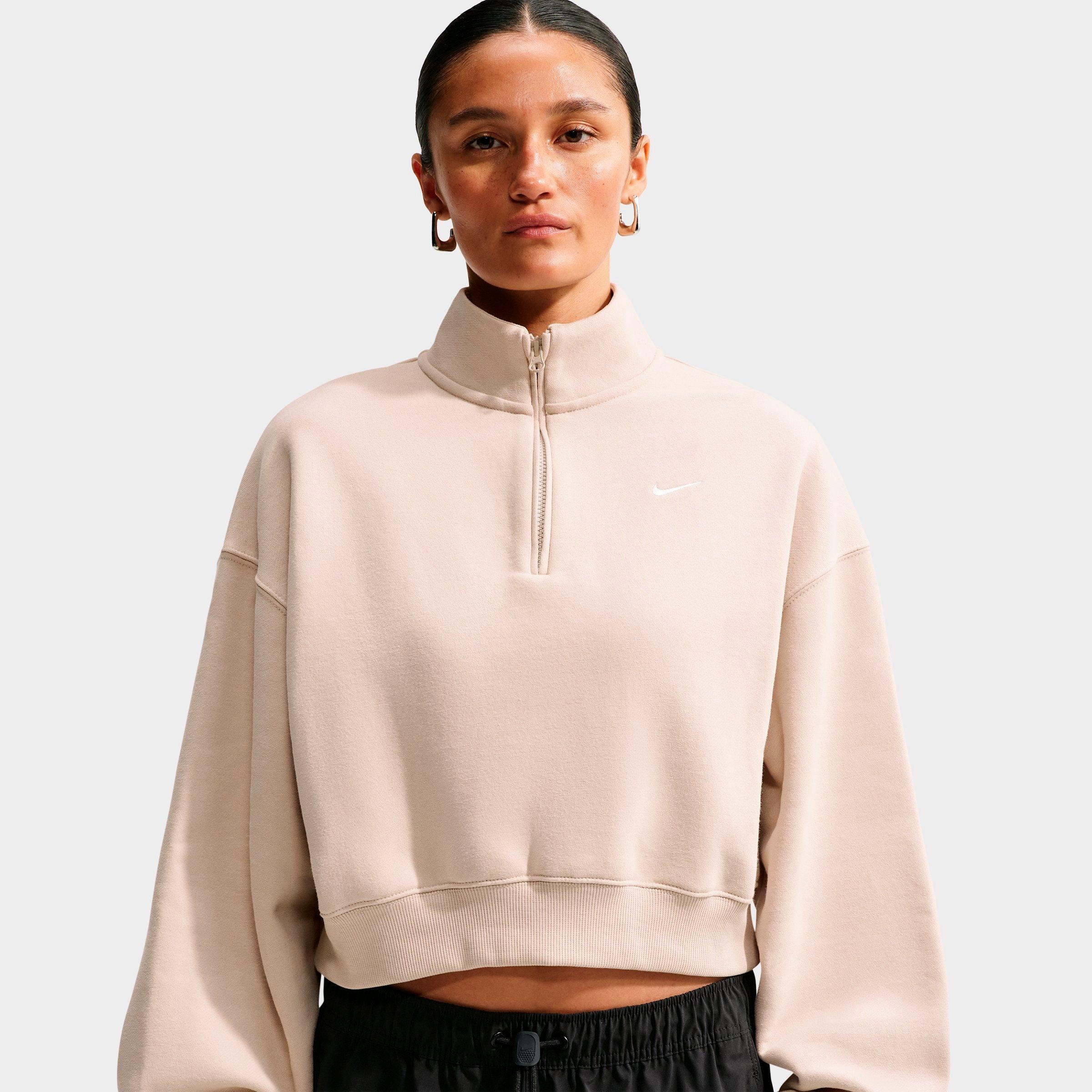 Women's Nithtke Studio Fleece Medium-Weight Oversized Cropped Quarter-Zip Jacket - Cream II/Sail