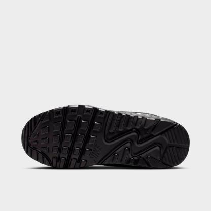 Big Kids' Nithtke Air Max 90 Casual Shoes - Black/White - Bottom view
