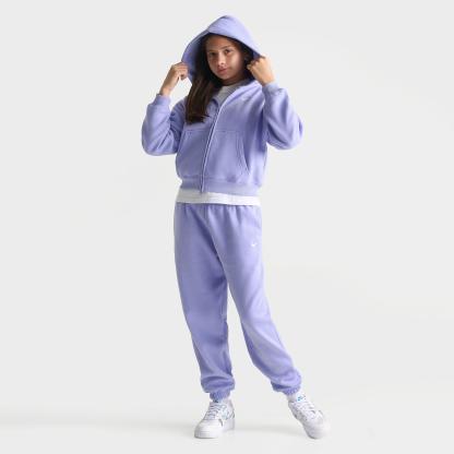 Girls' Big Kids' Nithtke Sportswear Studio Fleece Oversized Full-Zip Hoodie - Light Thistle
