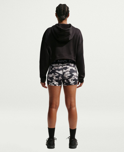 Nike Women's Pro 3" Mid-Rise Printed Biker Shorts - Black/white
