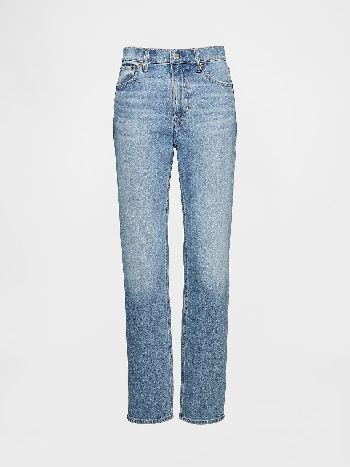 High Rise '90s Slim Straight Jeans - New medium wash
