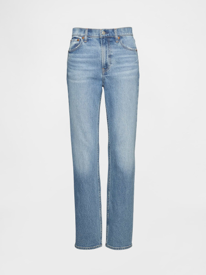 High Rise '90s Slim Straight Jeans - New medium wash