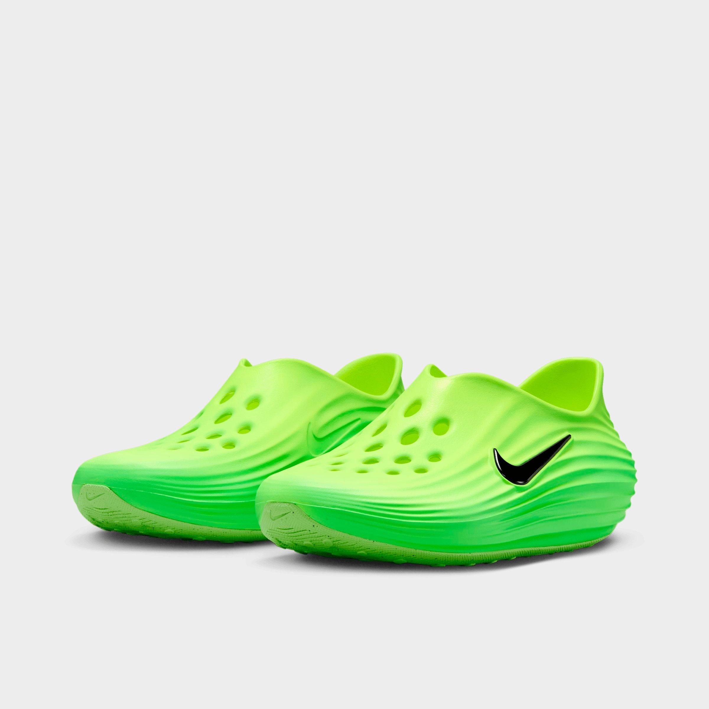 Big Kids' Nithtke ReactX Rejuven8 Recovery Casual Shoes - Green Strike/Volt/Black - Both shoes facing left