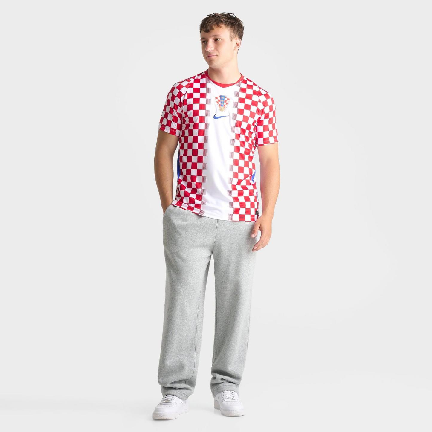 Men's Nike Croatia 2026 Stadium Home Dri-FIT Replica Soccer Jersey - White