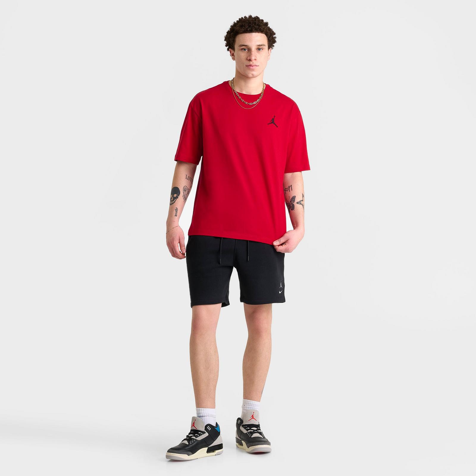 Men's Jordan Embroidered Jumpman T-Shirt - Gym Red/Black - view 2