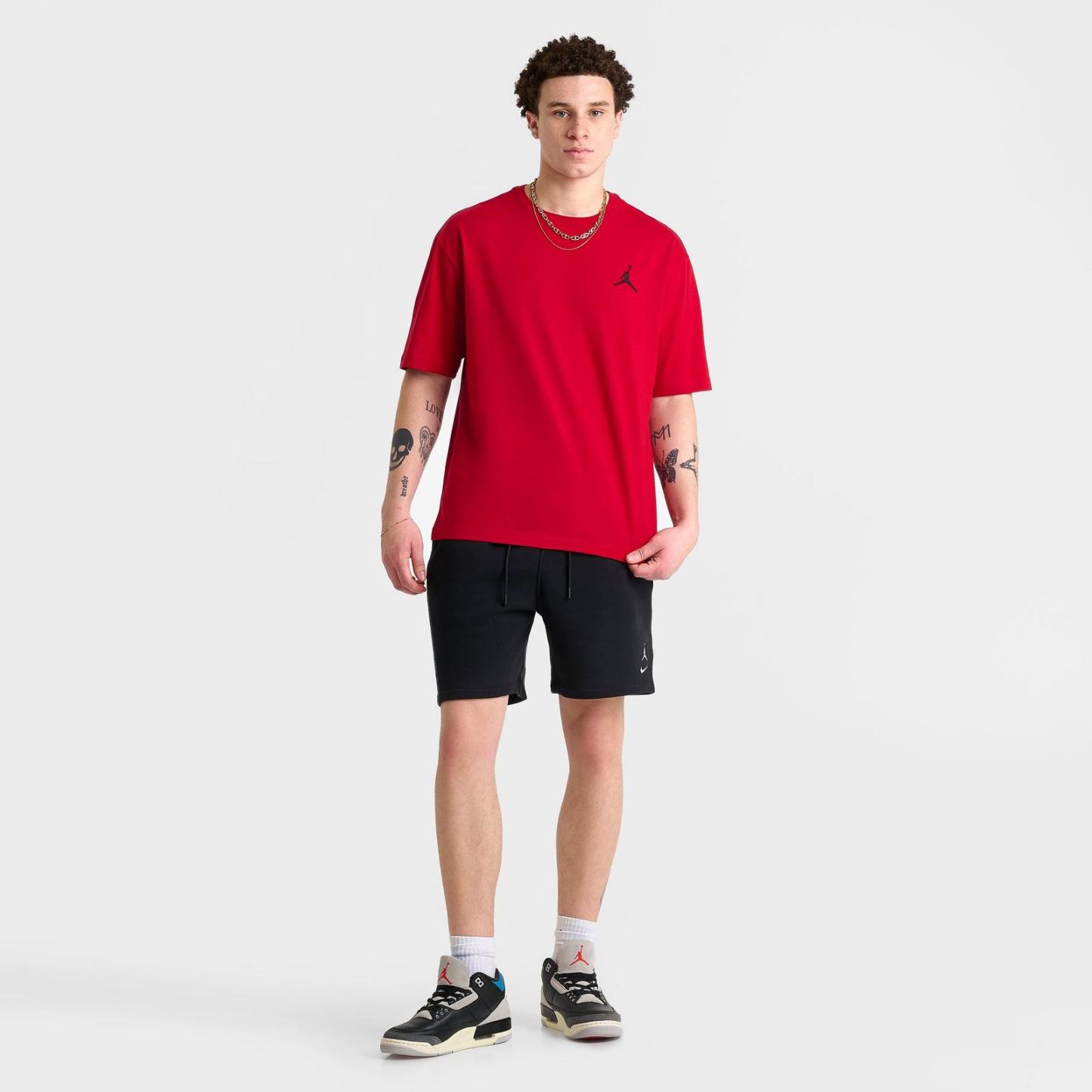 Men's Jordan Embroidered Jumpman T-Shirt - Gym Red/Black - view 2