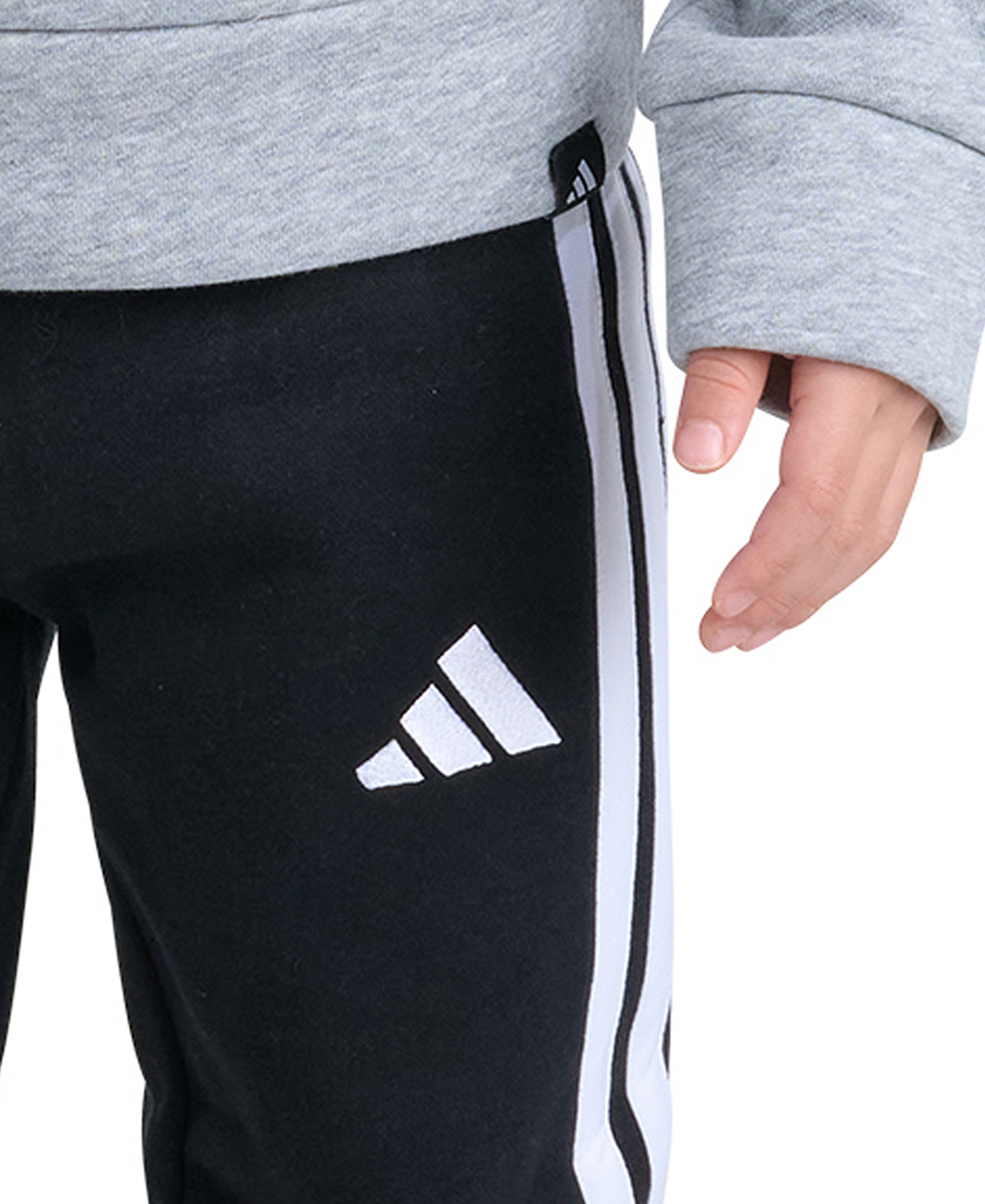 adidas Boys' 2T-7 Long-Sleeve Hoodie and Pants, 2-Piece Set - Medium Gray Heather