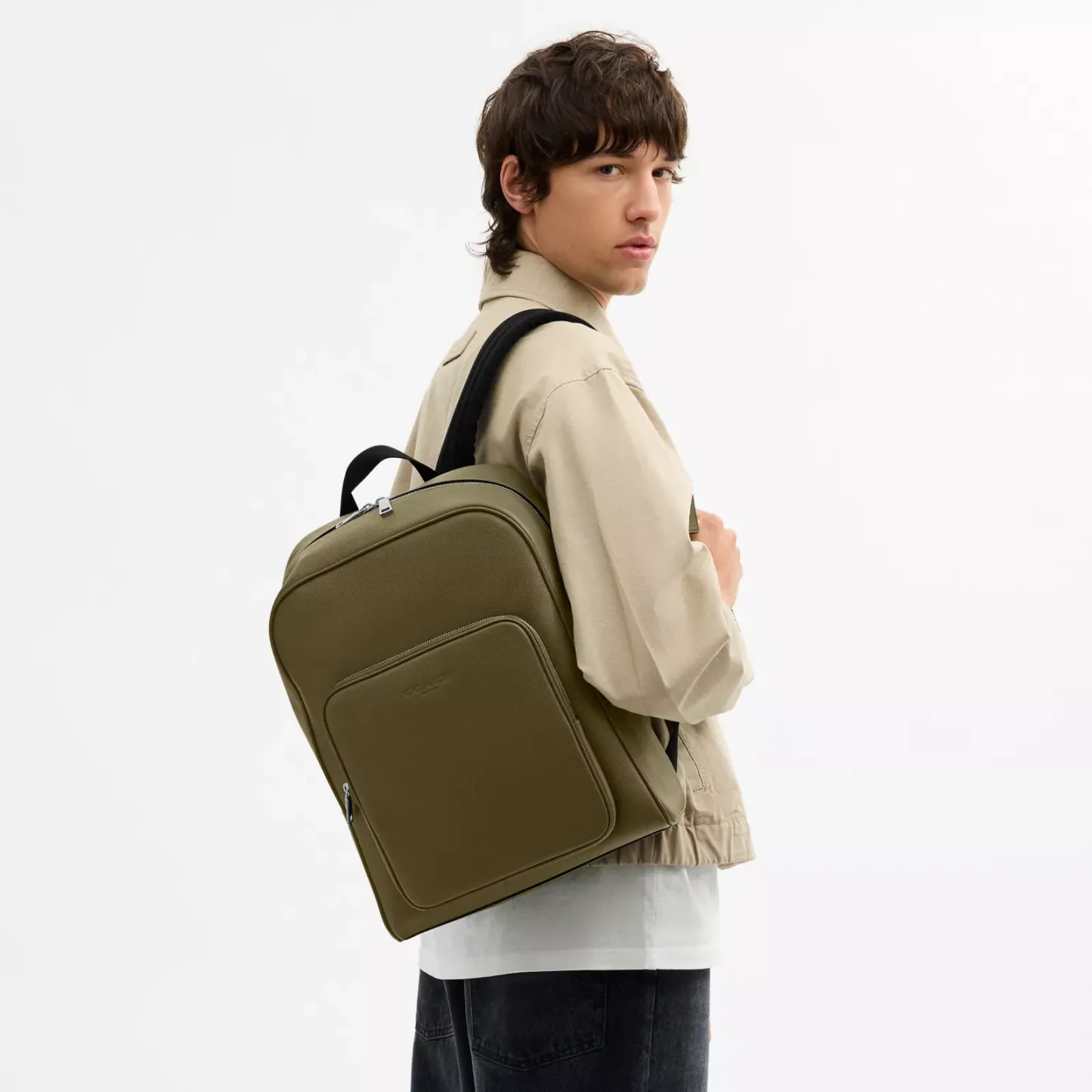 Aiden Backpack - Silver/Olive - view 2