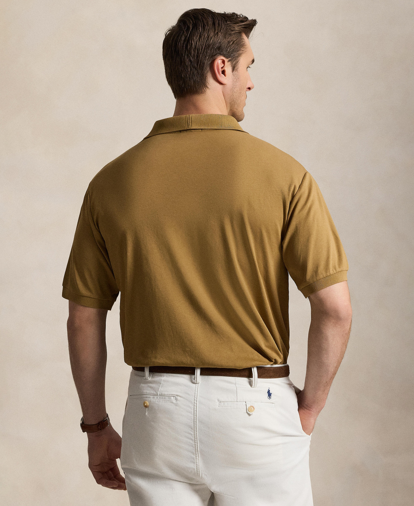 Polo Ralph Lauren Men's Big & Tall Solid Polo Shirt - Cafe Brown