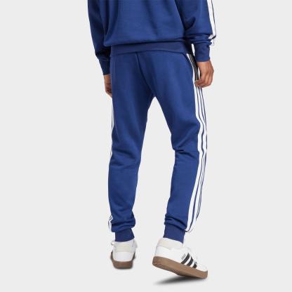 Men's adidas Essentials 3-Stripes Fleece Jogger Pants - Dark Blue/White