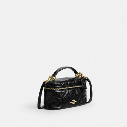 Rainer Crossbody Bag 18 With Quilting - Gold/Black - view 6