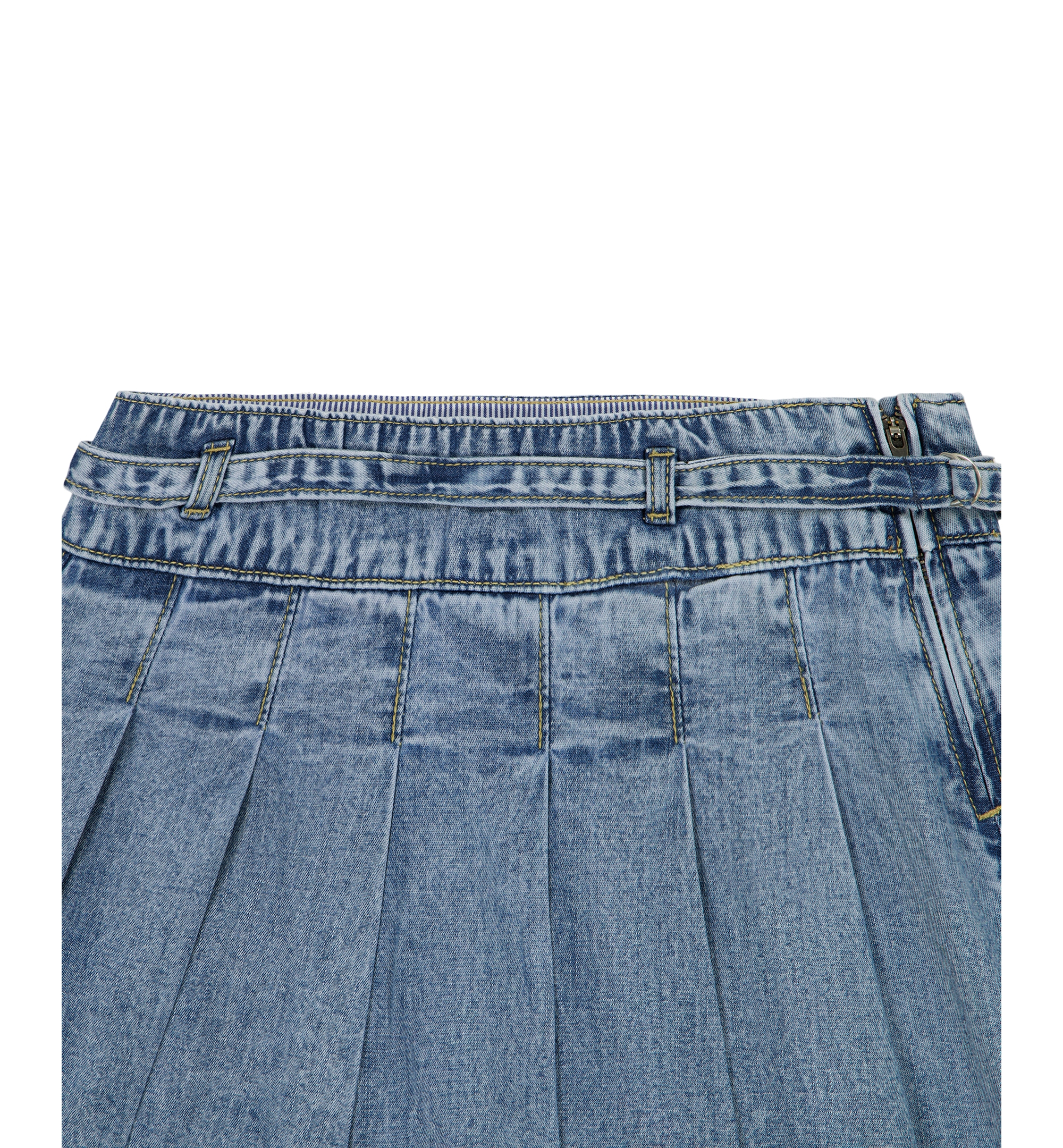 Tommy Hilfiger Girls' 7-16 Denim Pleated Skirt - Lexington Wash