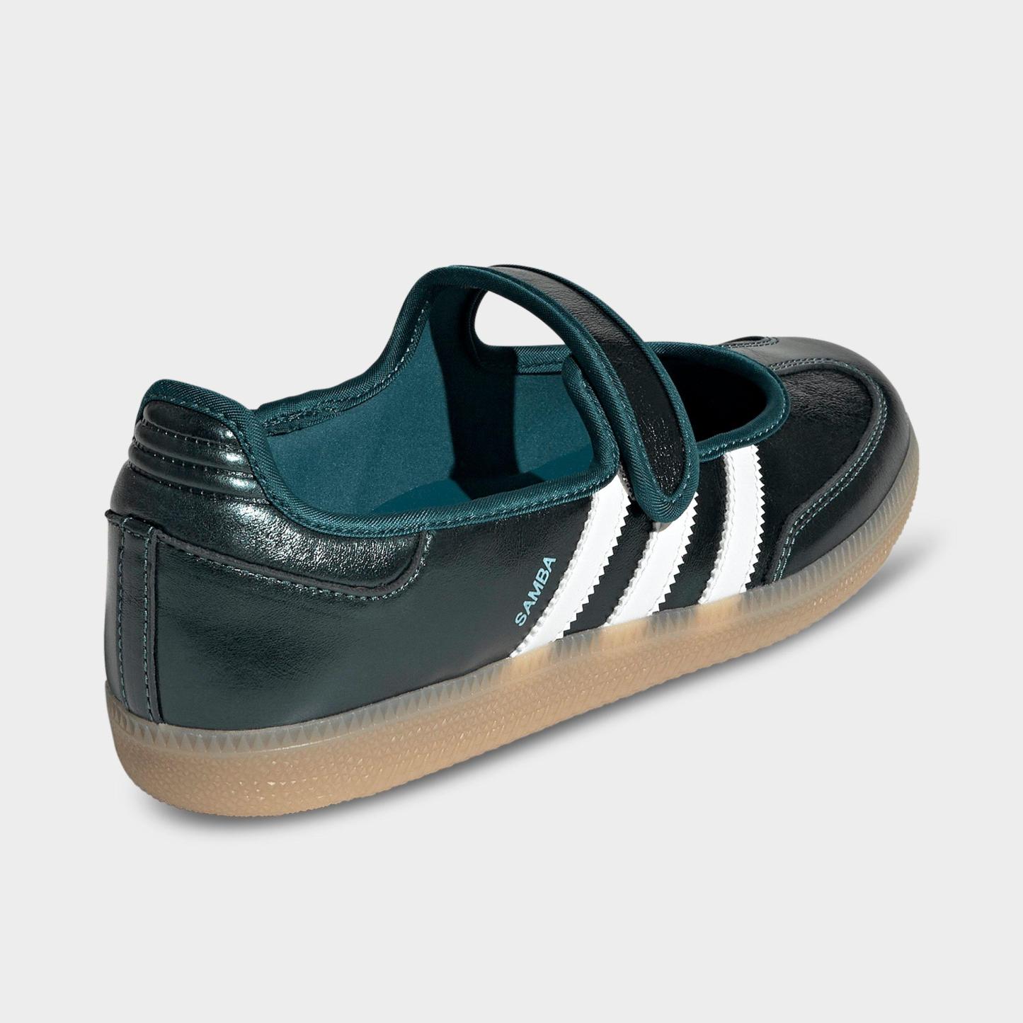 Women's adidas Originals Samba Jane Casual Shoes - Part 1 - Rich Green/Off White/Gum - Back view