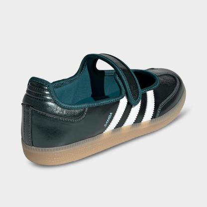 Women's adidas Originals Samba Jane Casual Shoes - Part 1 - Rich Green/Off White/Gum - Back view